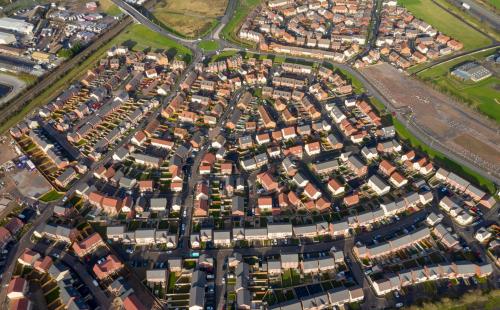 Aerial view of Bridgwater in Somerset