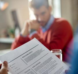 Reviewing a CV at interview